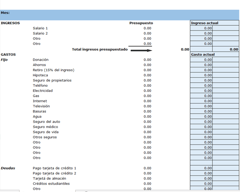Ejemplo De Presupuesto De Compras En Excel Opciones De Ejemplo 6247